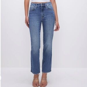 Good American Always Fits Good Legs Straight Jeans GLAF478T Indigo316 size 6-12